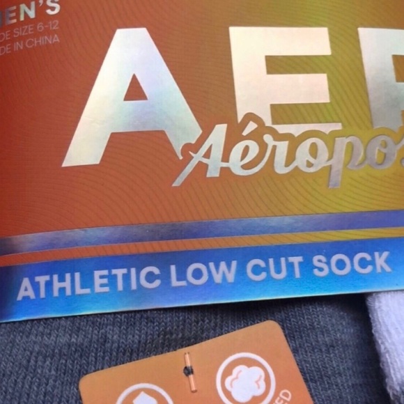 New Socks Aeropostale Package 8 Pairs Mens Gray & White Athletic Low Cut Socks - Picture 4 of 14